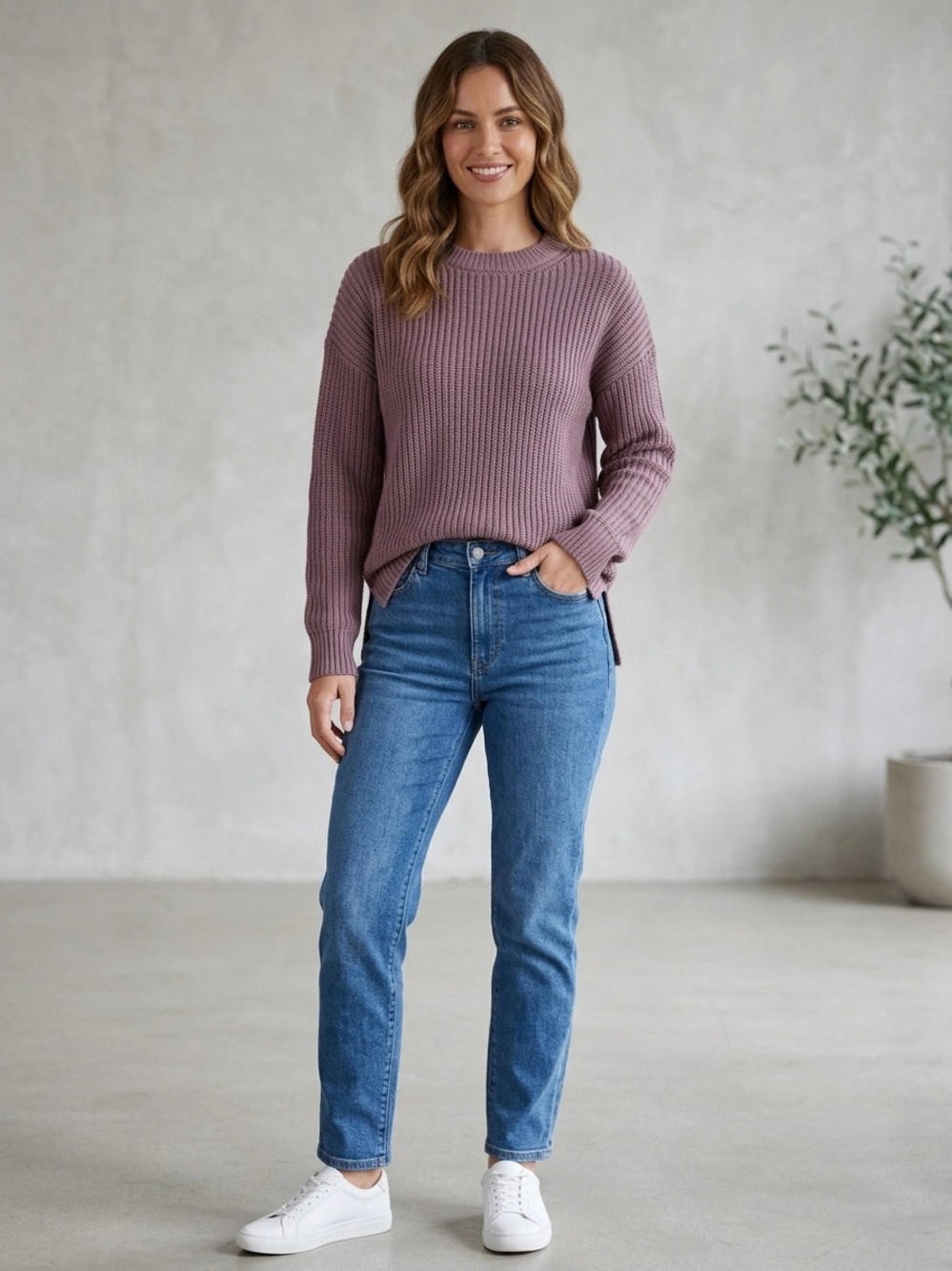 Aeropostale Dusty Purple Crewneck Sweater